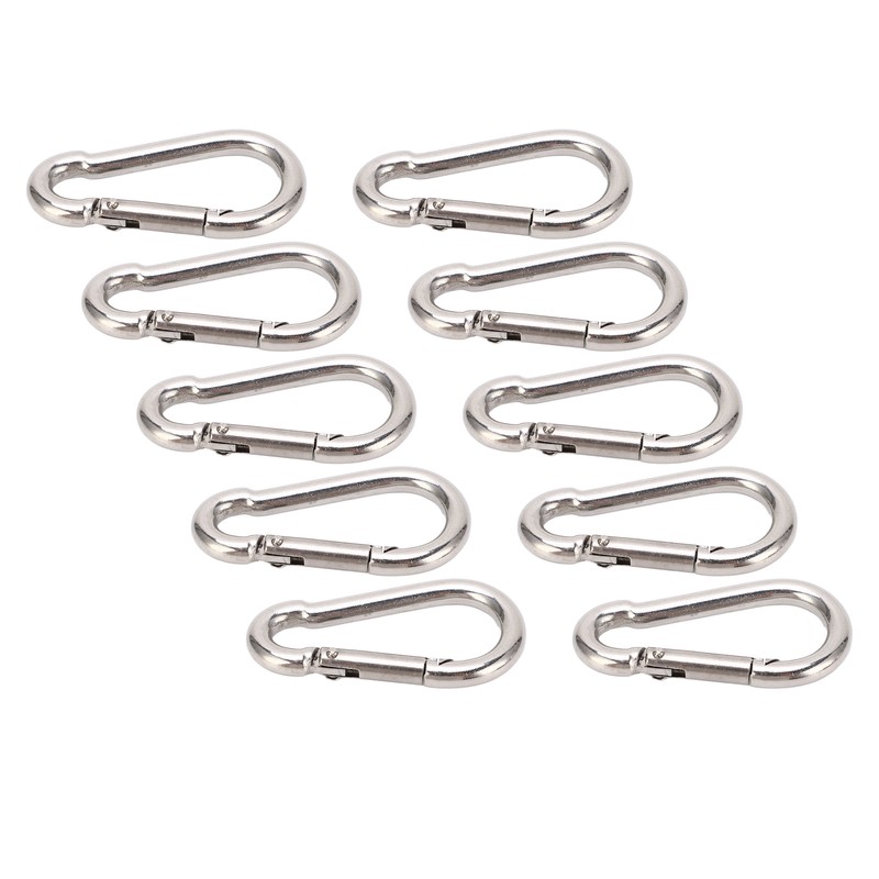10Pcs Carabiner Clip Spring Snap Hook Heavy Duty Quick Link