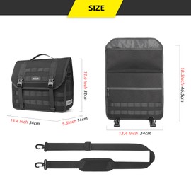 Rhinowalk Motorcycle Saddlebags 13L Waterproof Luggage Bags Quick Release Motorcycle Side Bags for Motorcycle Motorbike Travel (Black, 1 Pack)