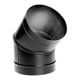DuraVent 8DBK-E45SS DuraBlack Stainless Steel 45° Elbow, 8" Size