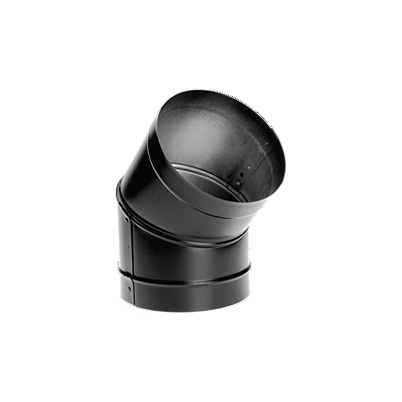 DuraVent 8DBK-E45SS DuraBlack Stainless Steel 45° Elbow, 8" Size