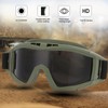Goggles Paintball Ski AntiDust AntiFog Eye Protection Glasses(army Green)