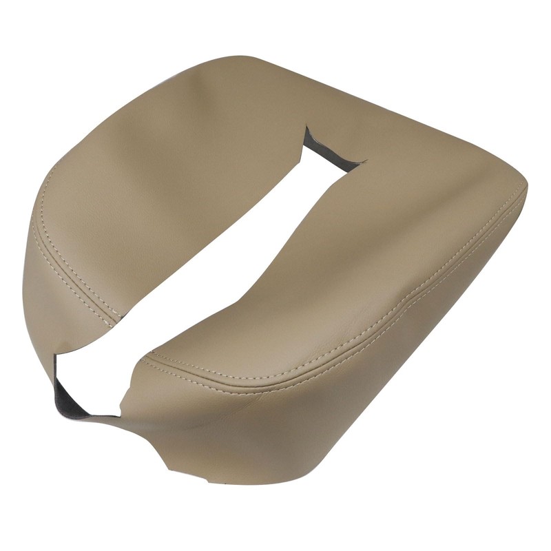 NLQR Leather Console Lid Armrest Cover Tan Compatible with Chevy