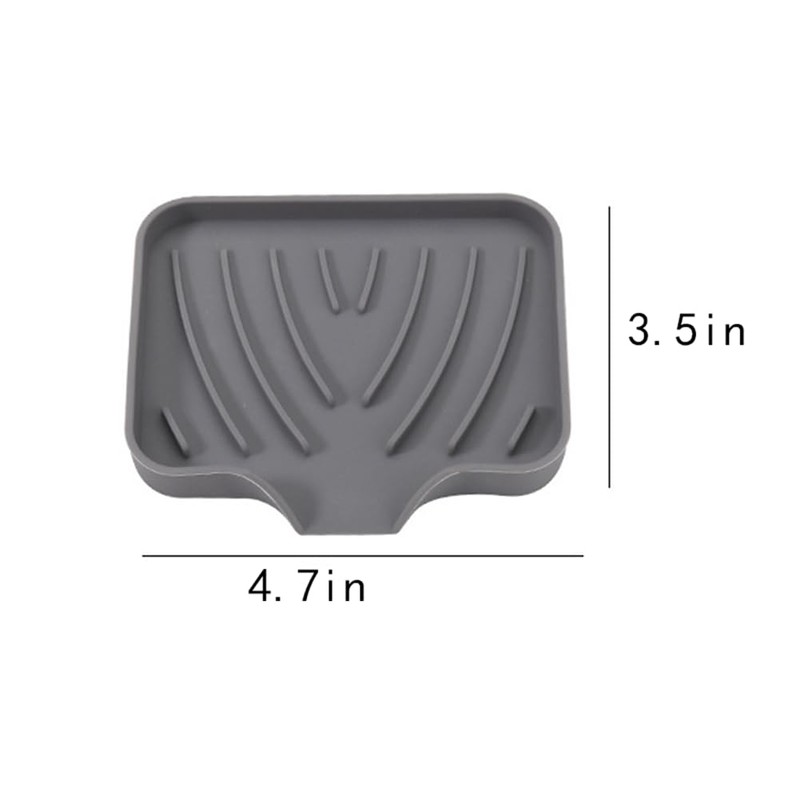 WELANGBN 1 Pack Silicone Soap Dish with Drain, Kitchen Sink
