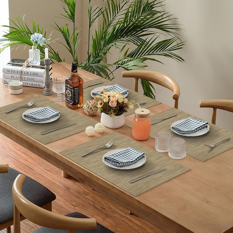 Lumaca Washable Placemats, Set of 6 Placemats (70% PVC, 30%