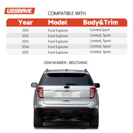 Ussbaye Tail Light Compatible with 2011-2015 Ford Explorer Base/XLT/Limited/Sport Right Passenger Side Rear Taillight with Bulb and Wiring Harness OE: BB5Z13404C