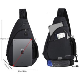 Waterfly Sling Backpack Sling Bag Large Crossbody Daypack Casual Backpack Chest Bag Rucksack