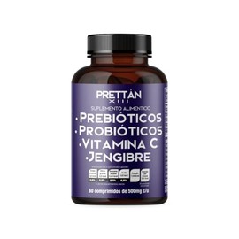 Prettán XIII Probióticos yPrebióticos Adultos con Vitamina C, Jengibre, 500mg                                                                         
