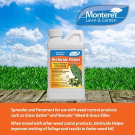 Monterey Herbicide Helper Crop Oil Concentrate Bundled with Measuring Spoon – Spreader & Penetrant for Faster Weed Kill – Improves Wetting of Foliage – 8 oz