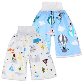 FLYISH DIRECT 2 Stück Baby Windelrock Windelhose Töpfchen Trainingshose für Kinder Töpfchentraining, M, 1-4 Jahre/0-4T