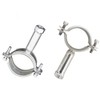 2Pcs Stainless Steel Pipe Support, Adjustable Pipe Bracket Clamp Pipe
