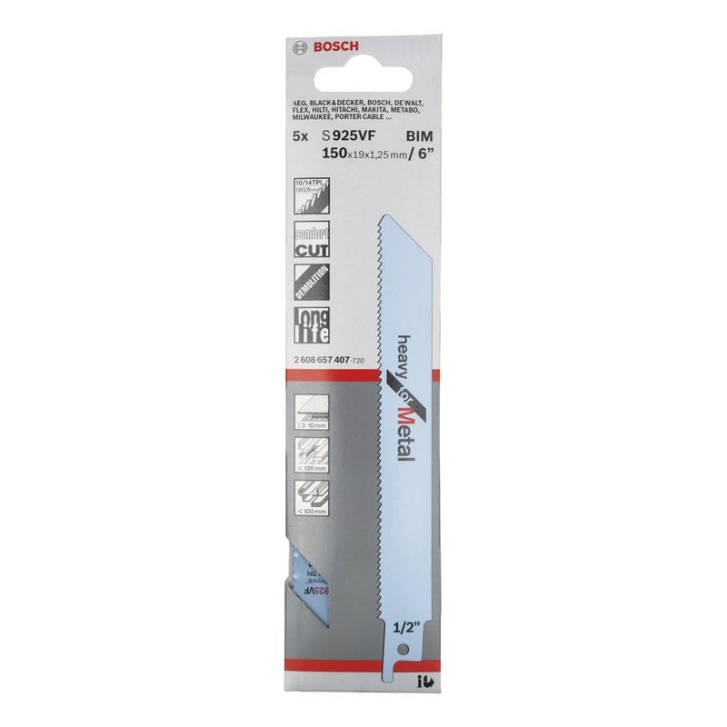 BOSCH S925VF Metal Saver Saw Blades, Set of 5