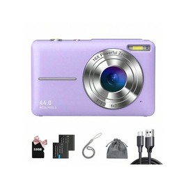 Digital Camera 32GB HD 1080P 44MP 2.4' LCD Display Screen 16X Zoom Anti-Shake - Colour: Pink