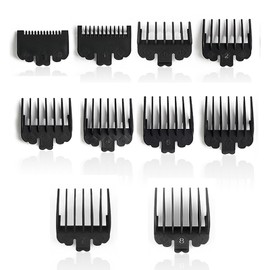 10 PCS Hair Clipper, 10 Sizes Professional Clipper Comb Replacement Guards Set Limit Combs Hair Cutting Attachment for Most Clippers Trimmers