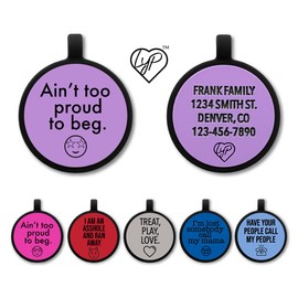 Love Your Pets Soundless ÒPearls of WisdomÓ Pet Tag - Deep Engraved Silicone Ð Double Sided & Engraving Will Last - Pet ID Tags, Dog Tags, Cat Tags