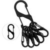 Key Chain, Metal Fittings, S-Type, Slide Lock, Carabiner, 6 Pieces,
