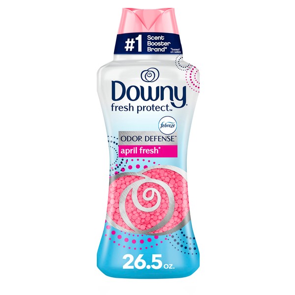 Downy Fresh Protect Laundry Scent Booster Beads for Washer with Febreze Odor Defense, April Fresh, 26.5 oz, Use with Fabric Softener