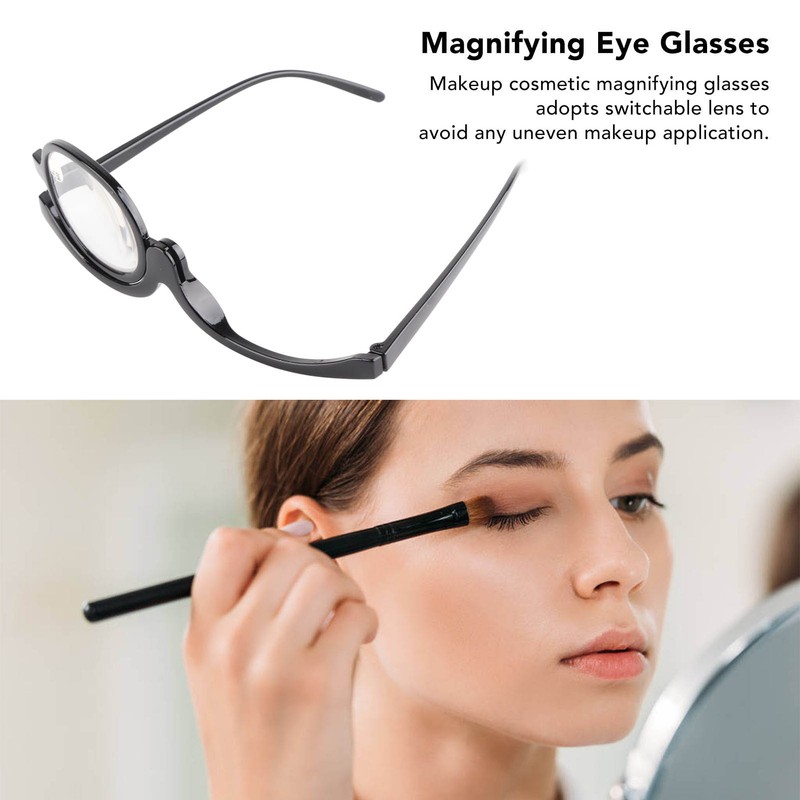Magnifying Makeup Glasses Fashionable Flexible Flip Down Lens Cosmetic Reading