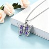 NanMuc Purple Butterfly Urn Necklace for Ashes Insect Cremation Keepsake