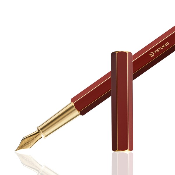 ワイスタジオ(Ystudio) Y-studio YS-STAT-42 Classic Revolve Fountain Pen, M, Red