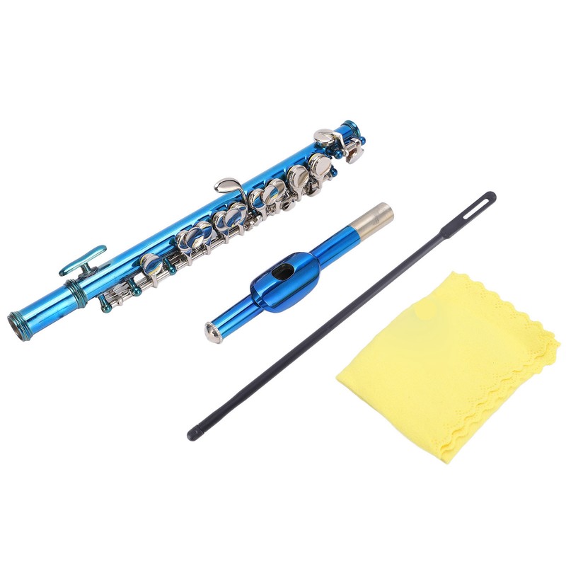 Piccolo Flute Cupronickel Blue +E Key French 6 Holes Piccolos