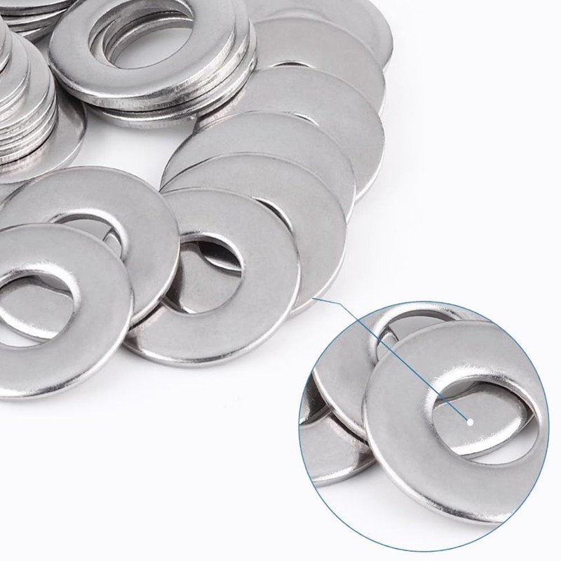 ESJNNK 304 Stainless Steel Large Washer M4 Inner Diameter 4mm