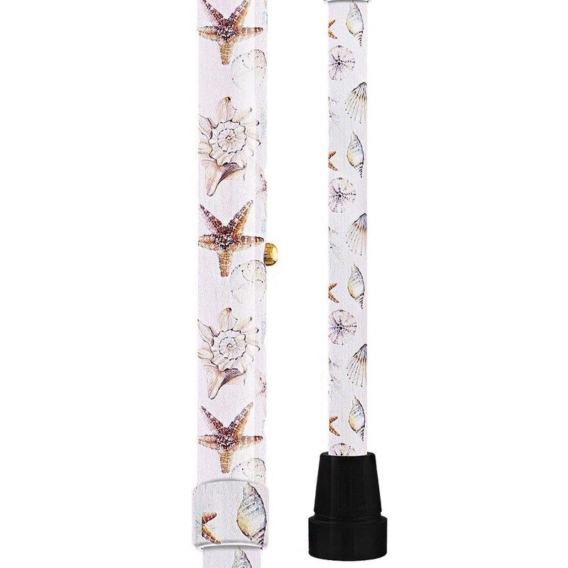 Royal RC Canes Watercolor Seashells Adjustable Designer Derby Cane –