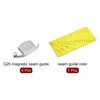 HARFINGTON 5pcs Magnetic Seam Guides and Seam Guide Ruler 1/8"