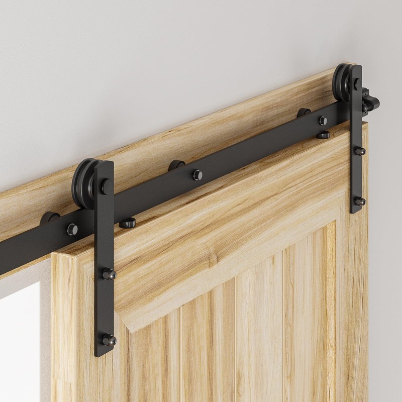TOIMIOTOIM 12FT Sliding Barn Door Hardware Kit, Fit 72" Width