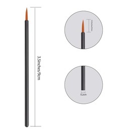 Paquete de 100 Pincel Delineador de Ojos Desechable, Ultra-Fine Point Eye Liner Aplicador Cosmetic Eye Waves Maquillaje Brochas Herramientas (Color: Negro)