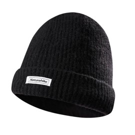 Naturehike Beanie Hat for Men and Women Knitted Hats Propeller Hat Soft Warm Stretch Comfortable Unisex Winter Hat, black