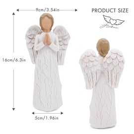 Guardian Angel Figurine, Prayer Angel, Remembrance Angel Collectible Figurine - Encouragement Present, A Gift to Comfort and Encourage Hope and Healing