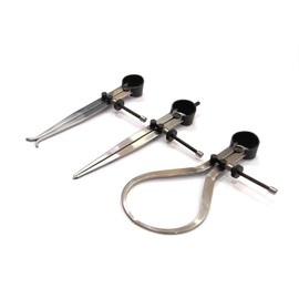 Buyohlic Spring Inside Outside Divider Caliper Set Inside, Outside & Divider 4" inch (100 mm) Measuring Tool