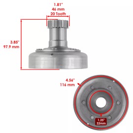 Caltric Clutch Housing Drum One Way Bearing Carrier for Kawasaki Bayou 250 KLF250A 03-11