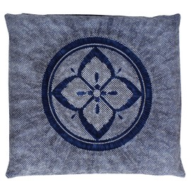 Merry Night Z605-72 Japan 100% Cotton Zabuton Cover, Navy Meisenban, Approx. 21.7 x 23.2 inches (55 x 59 cm), Double-Sided Print, Zipper, Japanese Modern, Japanese Style, Japanese Taste, Washable