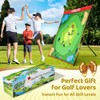 Golf Chipping Game Set : Portable 6-Angle Adjustable Practice Mat