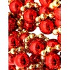 Kurt Adler 9-Foot Red and Gold Bead Twisted Garland