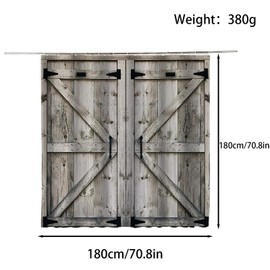 FAIRYGATE Extra Wide Shower Curtain Garden Shower Curtains Outdoor Waterproof Design and Polyester Quick-Drying Bathroom 180×180CM and Washable with 12 Hooks B8317