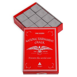 Silver Cup National Tournament Pool cue Billiard Premium Chalk - ONE Dozen (Pewter)