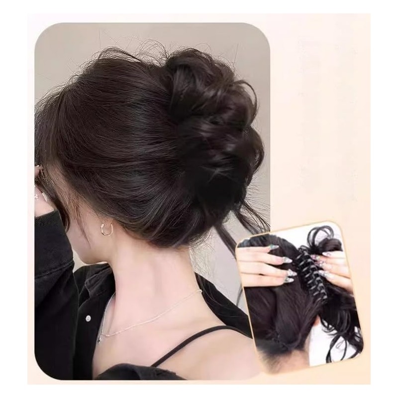 HairPieces for Women Detachable Claw Clip Synthetic Hairpieces for Tendrils
