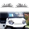 beinkmake 2Pcs Car Headlight Bling Eyelashes Stickers High Intensity Diamond