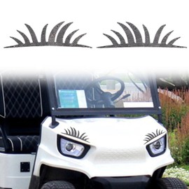 beinkmake 2Pcs Car Headlight Bling Eyelashes Stickers High Intensity Diamond Waterproof Safety Funny Auto Eyelid Decoration for Car Truck Headlamp Headlight
