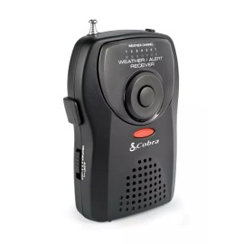 Cobra CWR100 NOAA Weather Radio / Emergency Alert Receiver, 7 Ch, Battery Operated