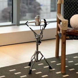 Tentogala Small Side Table – Portable Cocktail and Drink Table – Modern Metal Design with Adjustable Height – 12 Inch Round End Table Perfect for Living Room Bedroom Patio (Silvery-2Pcs)