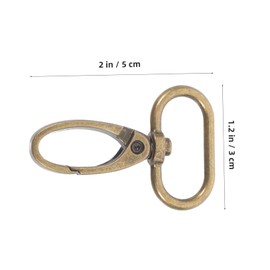 DOITOOL 20pcs Bronze Swivel Snap Hooks Lobster Clasp for DIY Projects Rotating Design for Bags and Accessories for Crafting and Keychain Use