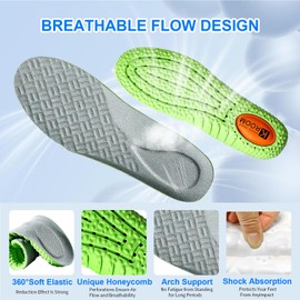 2026 New 4D Cloud Steppers Insoles for Men & Women,Breathable Massage Shoe Inserts,Memory Foam Cushioning Insoles,Shock Absorption & Foot Pain Relief for Plantar Fasciitis(M 10.5-11 / W 12-12.5 290mm)