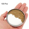 sourcing map 100 Pcs Precision Solid Brass Bearing Balls 4.5mm