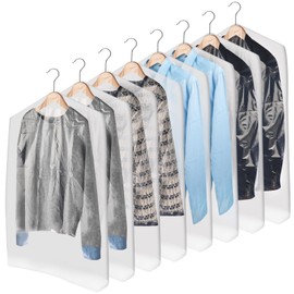 16 Pack Thick Dry Cleaner Bags, Clear Dry Cleaning Bags, Dust-Proof Plastic Garment Bags for Hanging Clothes, Home Storage, Travel, Moving (35.4 x 23.6 In)