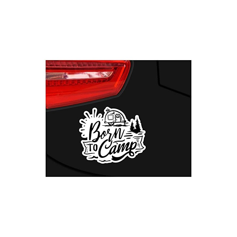 Samunshi® Born to Camp Lettering Sticker Car Sticker Windscreen Sticker