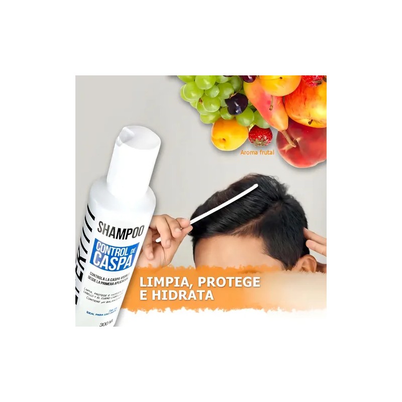 Shampoo Sin Sal Para Control De Caspa Nefertiti 300ml