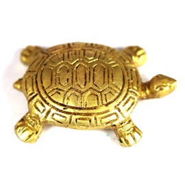ASHIRWAD Brass Tortoise Turtle Figure Statue for Vastu and Home Decor Pital ka Kachhua Metal (2.5 inch)